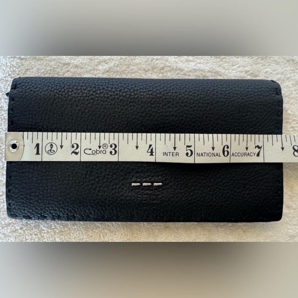 Authentic Fendi Textured Black Leather Wallet - Picture 9 of 10
